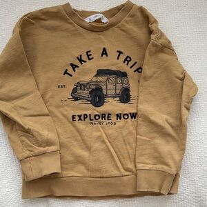 Mango Kids Tan 'Take a Trip' Sweatshirt